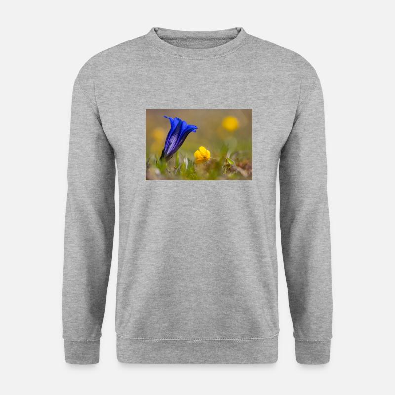 Enzian - Unisex Pullover - Weißgrau meliert