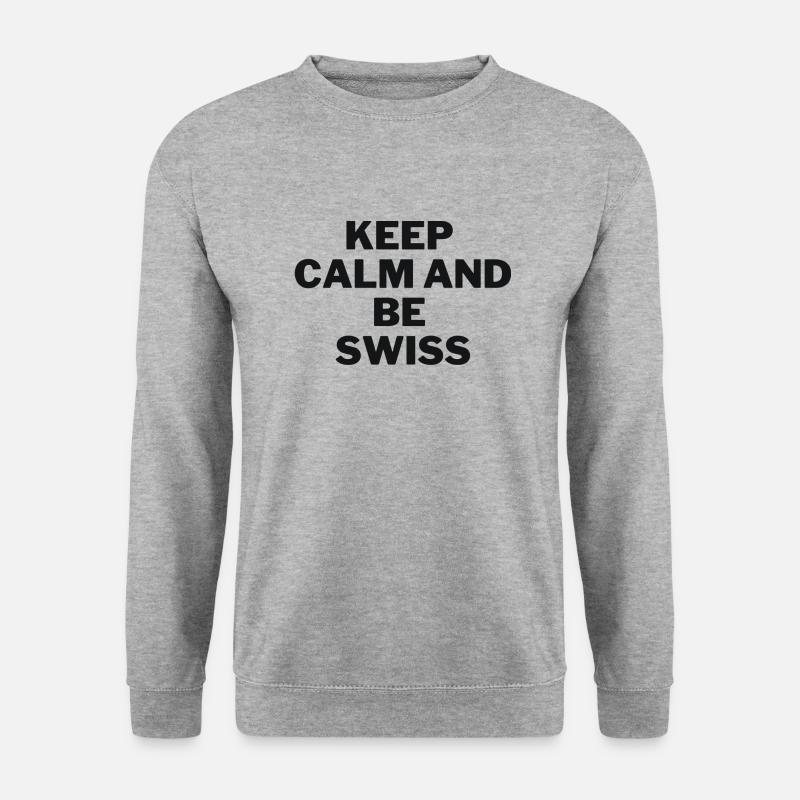 Be Swiss - Unisex Pullover - Weißgrau meliert
