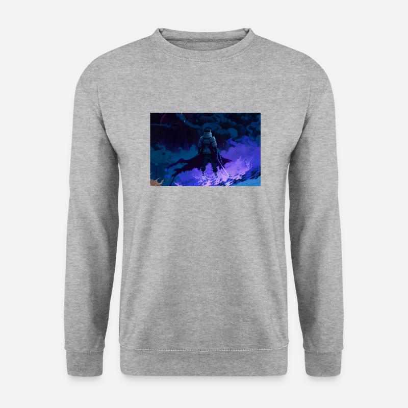 Dämonenkrieger - Unisex Pullover - Weißgrau meliert