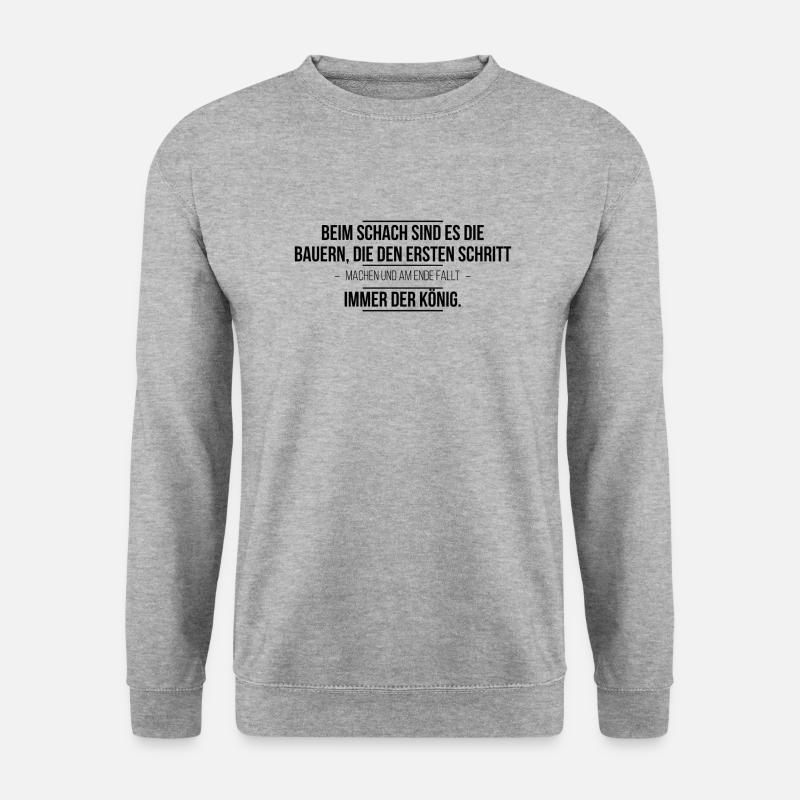 witzige Sprüche Bauern Landwirte - Unisex Pullover - Weißgrau meliert