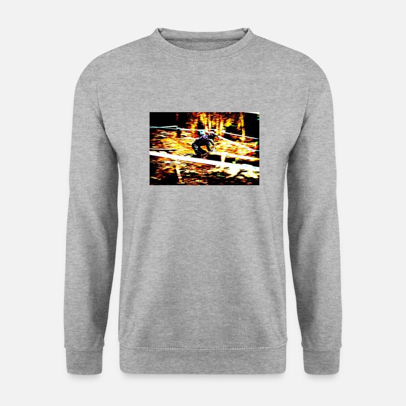 MTB MTB bergab - Unisex Pullover - Weißgrau meliert