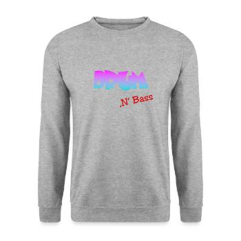 Drum n Bass - Unisex Pullover - Weißgrau meliert - Vorne - Alina (178cm) & Michal (187cm)