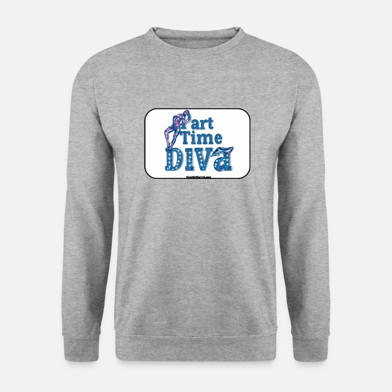 PartTimeDiva Man - Unisex Pullover - Weißgrau meliert