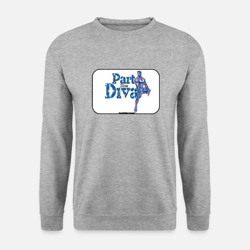 011-PartTimeDiva - Unisex Pullover - Weißgrau meliert
