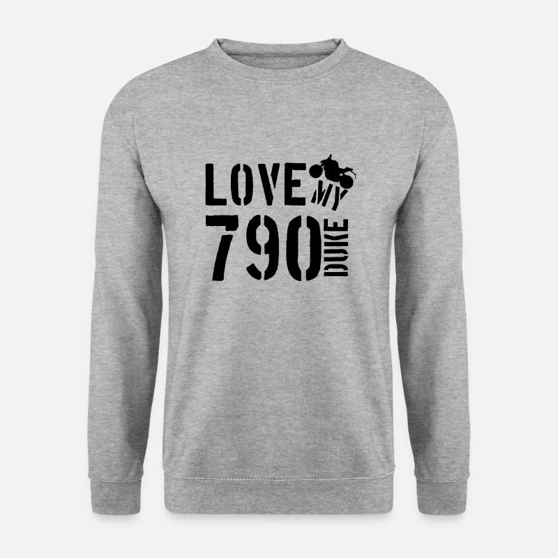 790 Duke - Unisex Pullover - Weißgrau meliert