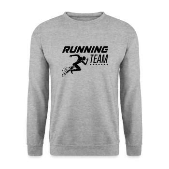 running team - Unisex Sweatshirt - salt & pepper - Front - Alina (178cm) & Michal (187cm)