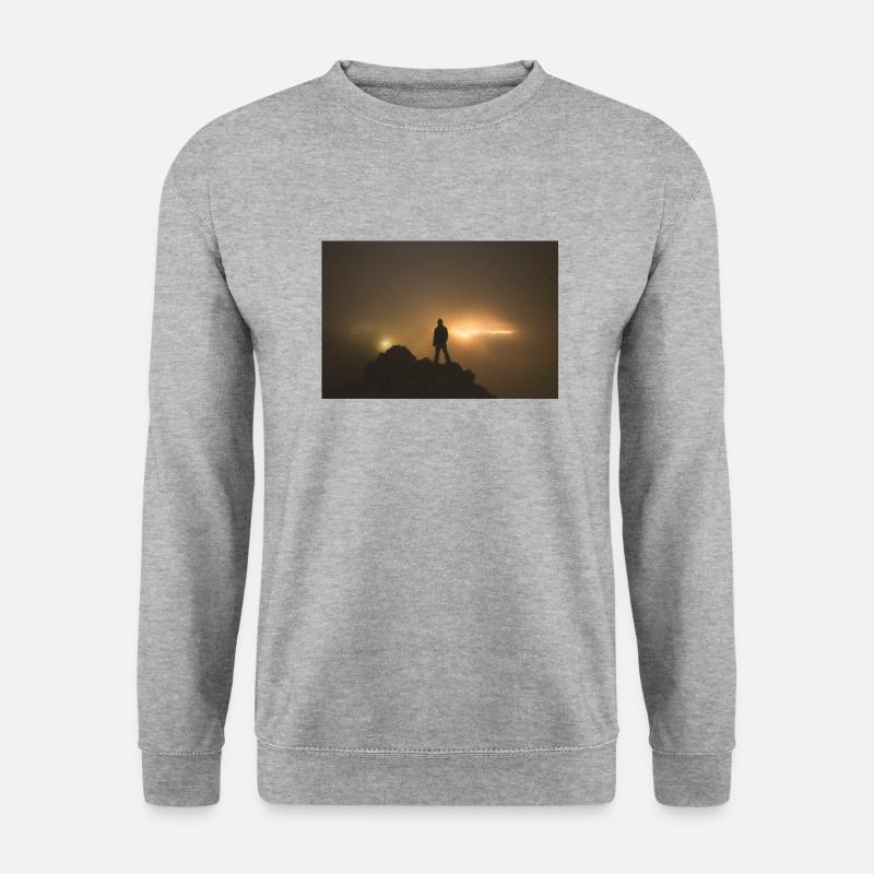 Das Tor des Hades - Unisex Pullover - Weißgrau meliert