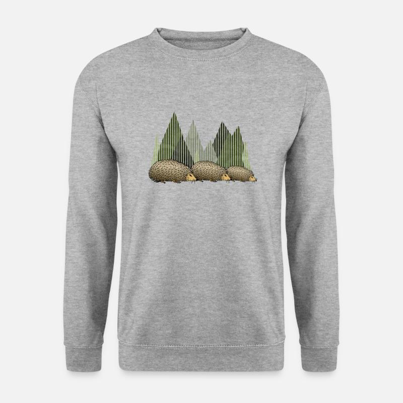 Igel - Unisex Pullover - Weißgrau meliert