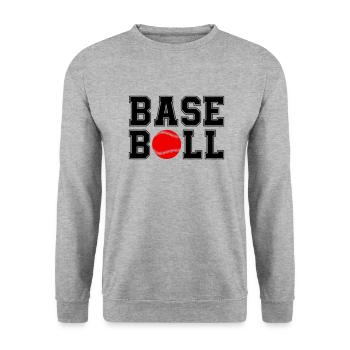 base-ball - Sweat-shirt Unisexe - gris chiné - Devant - Alina (178cm) & Michal (187cm)
