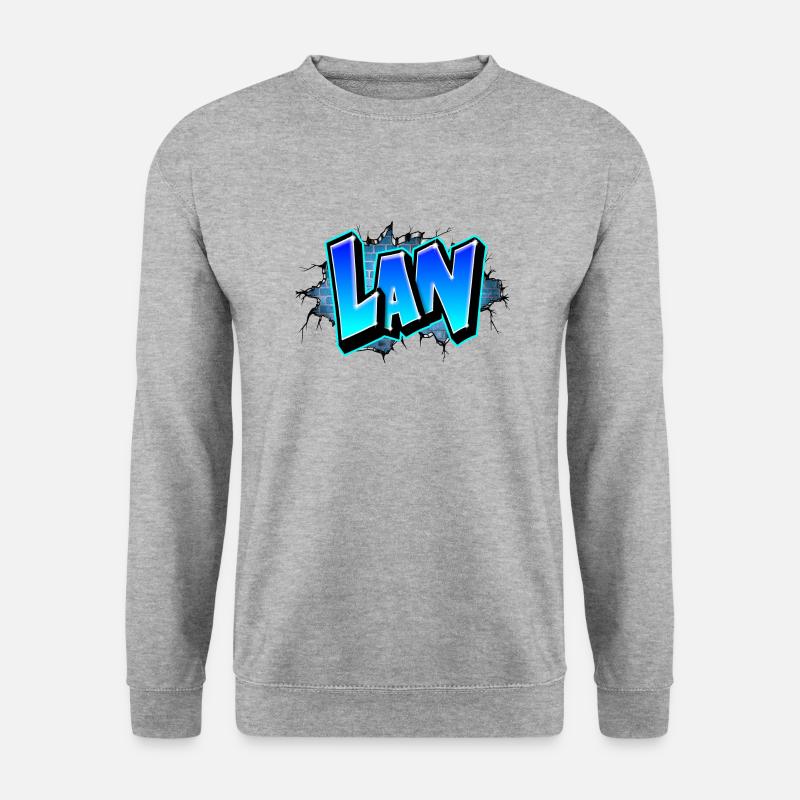 Graffiti Lan Blue Brick Cracks - Unisex Sweatshirt - salt & pepper