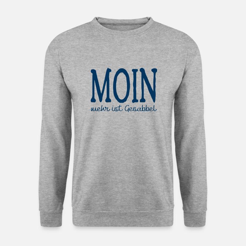 MOIN in blau - Unisex Pullover - Weißgrau meliert