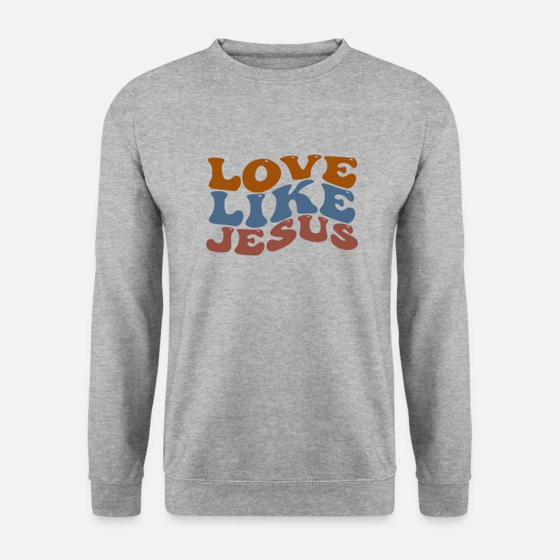 Love Like Jesus - Unisex Pullover - Weißgrau meliert