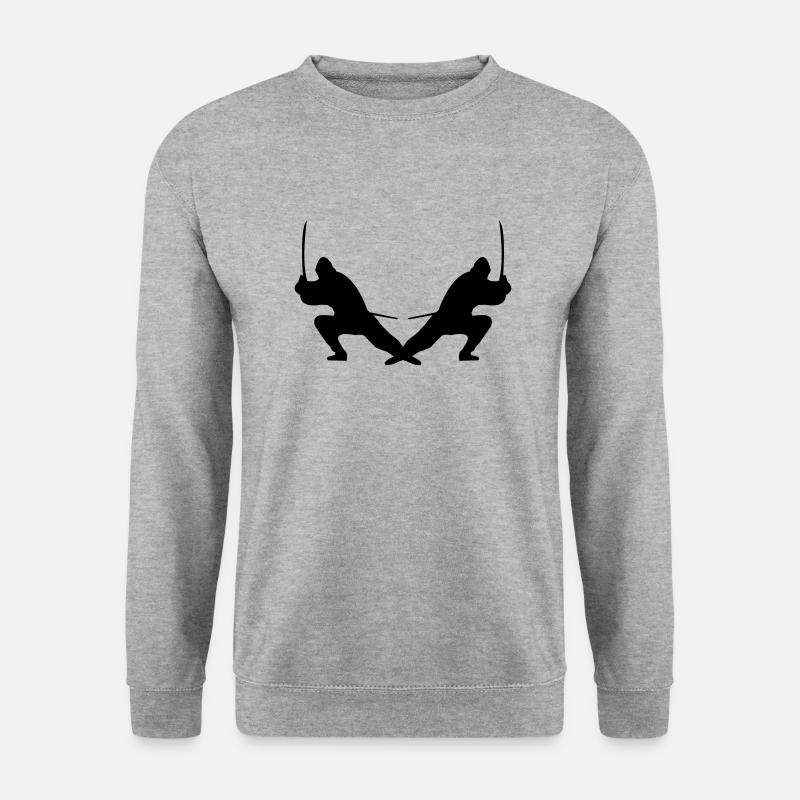 ninjas - Unisex Pullover - Weißgrau meliert