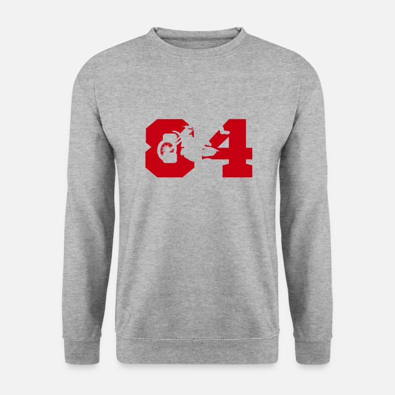Moto 84 motard - Unisex Pullover - Weißgrau meliert
