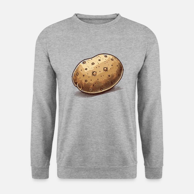 Kartoffel - Unisex Pullover - Weißgrau meliert