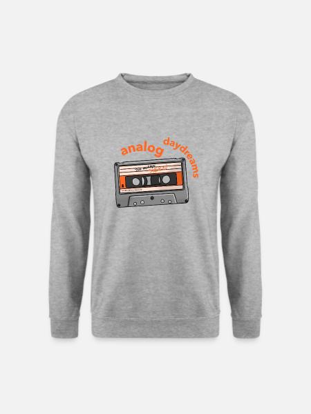 Vintage analog mixtape - Unisex Pullover - Weißgrau meliert
