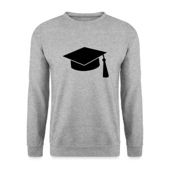 graduation hat - Sweat-shirt Unisexe - gris chiné - Devant - Alina (178cm) & Michal (187cm)