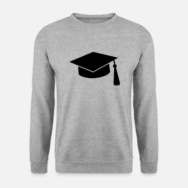 graduation hat - Unisex Sweatshirt - salt & pepper