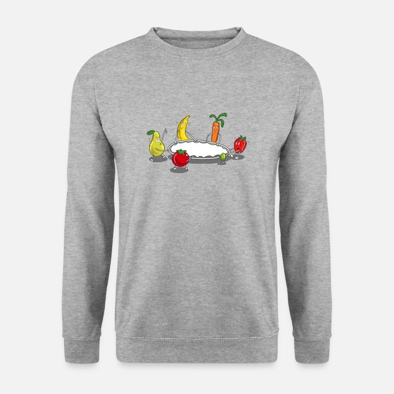 Klecks Feuerwehr - Unisex Pullover - Weißgrau meliert