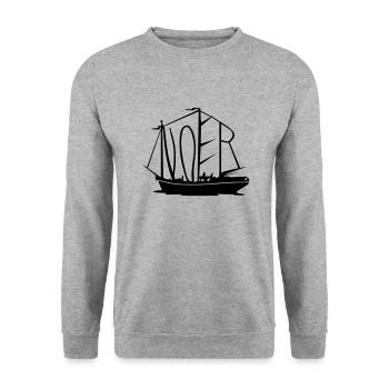 Noerschiff - Unisex Pullover - Weißgrau meliert - Vorne - Alina (178cm) & Michal (187cm)