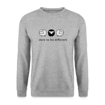 black sheep - Unisex Sweatshirt - salt & pepper - Front - Alina (178cm) & Michal (187cm)