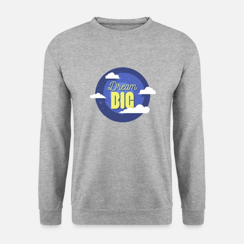 DREAM BIG - Unisex Pullover - Weißgrau meliert