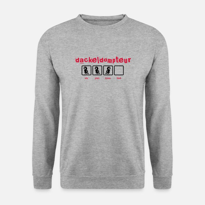 dackeldompteur - Unisex Pullover - Weißgrau meliert