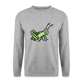 Grasshopper 3 - Unisex Sweatshirt - salt & pepper - Front - Alina (178cm) & Michal (187cm)