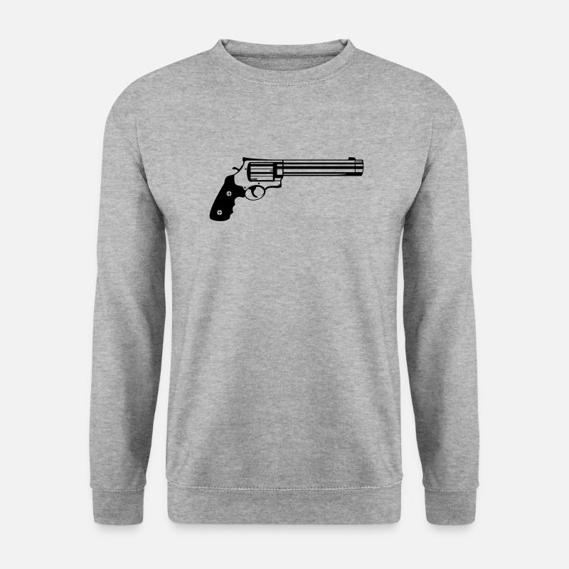 Pistole - Unisex Pullover - Weißgrau meliert