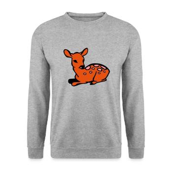 Fawn - Unisex Sweatshirt - salt & pepper - Front - Alina (178cm) & Michal (187cm)