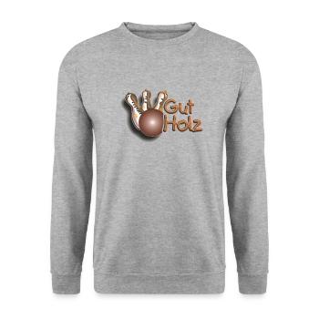 Cônes - bon bois - Sweat-shirt Unisexe - gris chiné - Devant - Alina (178cm) & Michal (187cm)