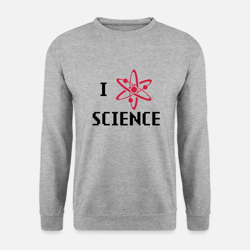 i heart science - Unisex Sweatshirt - salt & pepper
