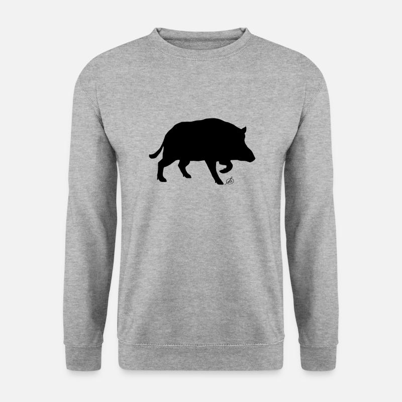 Keiler - Unisex Pullover - Weißgrau meliert
