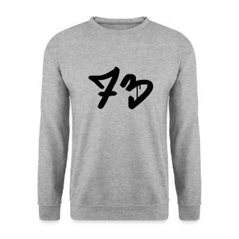 Graffiti : 73 - Unisex Sweatshirt - salt & pepper - Front - Alina (178cm) & Michal (187cm)