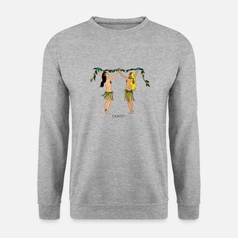 Chloé in Tahiti - Unisex Pullover - Weißgrau meliert