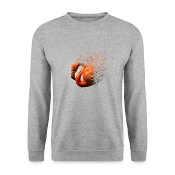 Flamingo - Unisex Pullover - Weißgrau meliert - Vorne - Alina (178cm) & Michal (187cm)