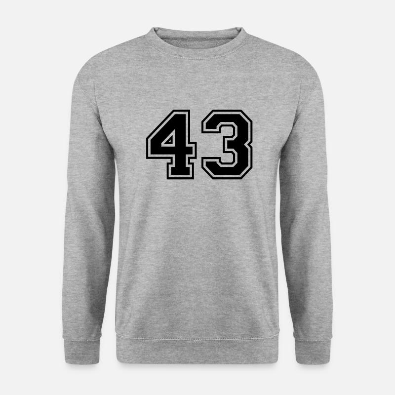 43 - Unisex Pullover - Weißgrau meliert