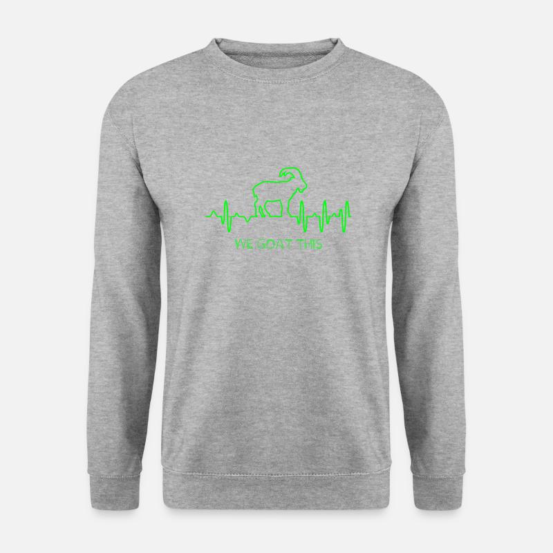 Heartbeat goat - Unisex Sweatshirt - salt & pepper