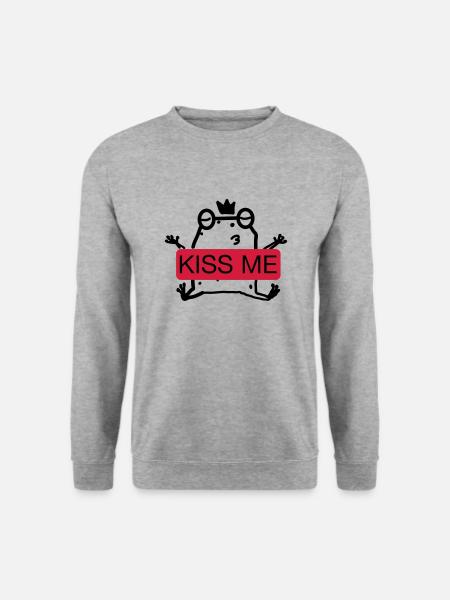 Kiss me frog - Unisex Sweatshirt - salt & pepper