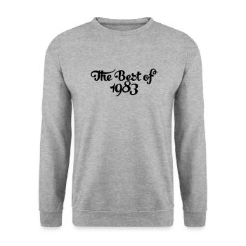 Geburtstag - Birthday - the best of 1983 (fr) - Sweat-shirt Unisexe - gris chiné - Devant - Alina (178cm) & Michal (187cm)