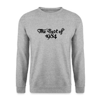 Geburtstag - Birthday - the best of 1984 (fr) - Sweat-shirt Unisexe - gris chiné - Devant - Alina (178cm) & Michal (187cm)