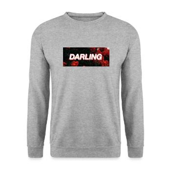 darling - Unisex Sweatshirt - salt & pepper - Front - Alina (178cm) & Michal (187cm)