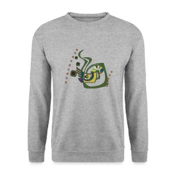 Gans - Unisex Pullover - Weißgrau meliert - Vorne - Alina (178cm) & Michal (187cm)