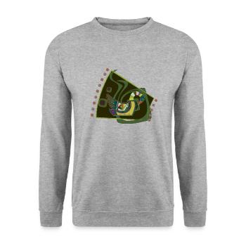 Gans - Unisex Pullover - Weißgrau meliert - Vorne - Alina (178cm) & Michal (187cm)