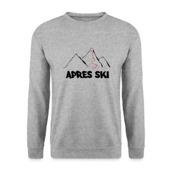 apres ski - Unisex Pullover - Weißgrau meliert - Vorne - Alina (178cm) & Michal (187cm)