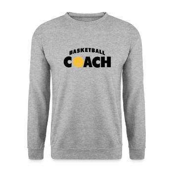 basketball coach - Unisex Sweatshirt - salt & pepper - Front - Alina (178cm) & Michal (187cm)