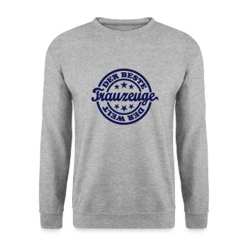 Best Groomsman (stamp) - Unisex Sweatshirt - salt & pepper - Front - Alina (178cm) & Michal (187cm)