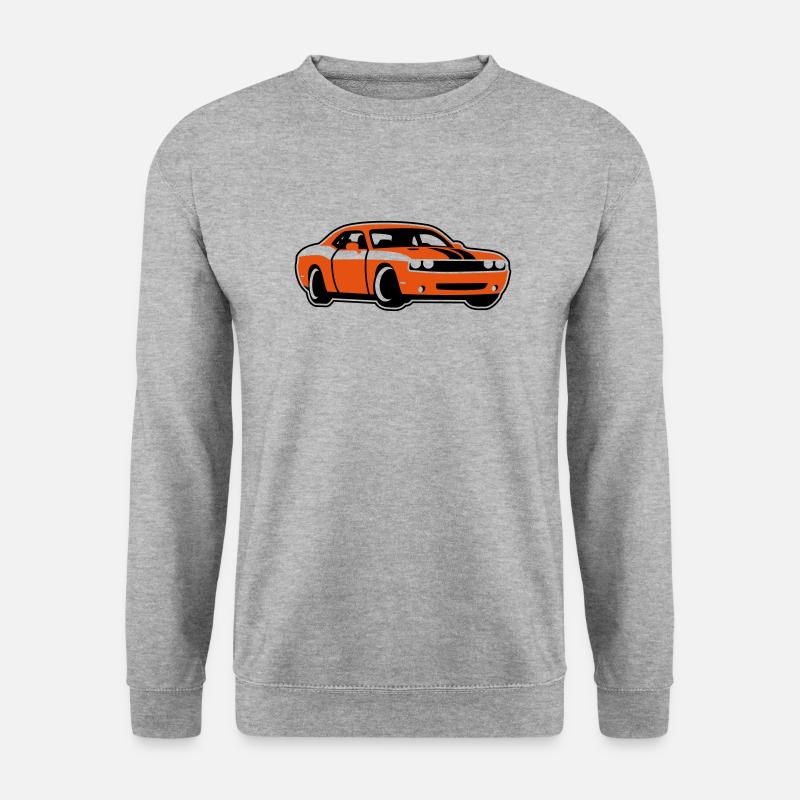 Muscle-Car - Unisex Pullover - Weißgrau meliert