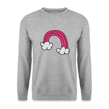 Kinderzeichnungen: Regenbogen - Unisex Sweatshirt - salt & pepper - Front - Alina (178cm) & Michal (187cm)