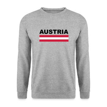 Austria Austria flag gift - Unisex Sweatshirt - salt & pepper - Front - Alina (178cm) & Michal (187cm)